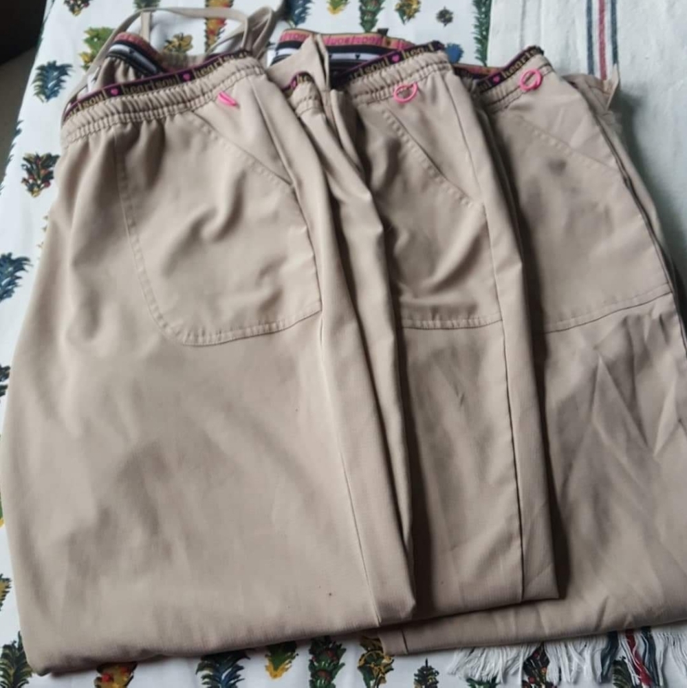 HeartSoul Khaki Scrub Pants (Lot of 3)